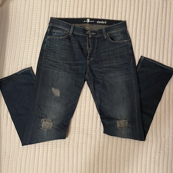 7 For All Mankind mens jeans. “Standard” Lightly worn. 34 waist. - Picture 2 of 8